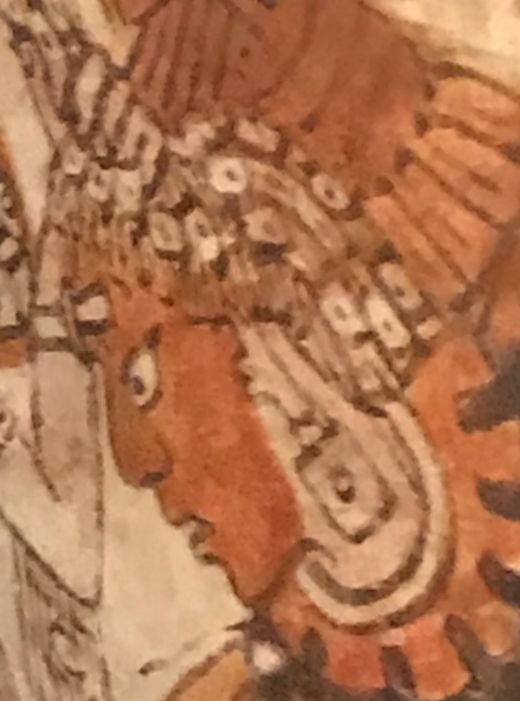 Maya-Kriegsvase in den staatlichen Museen zu Berlin. Detail 